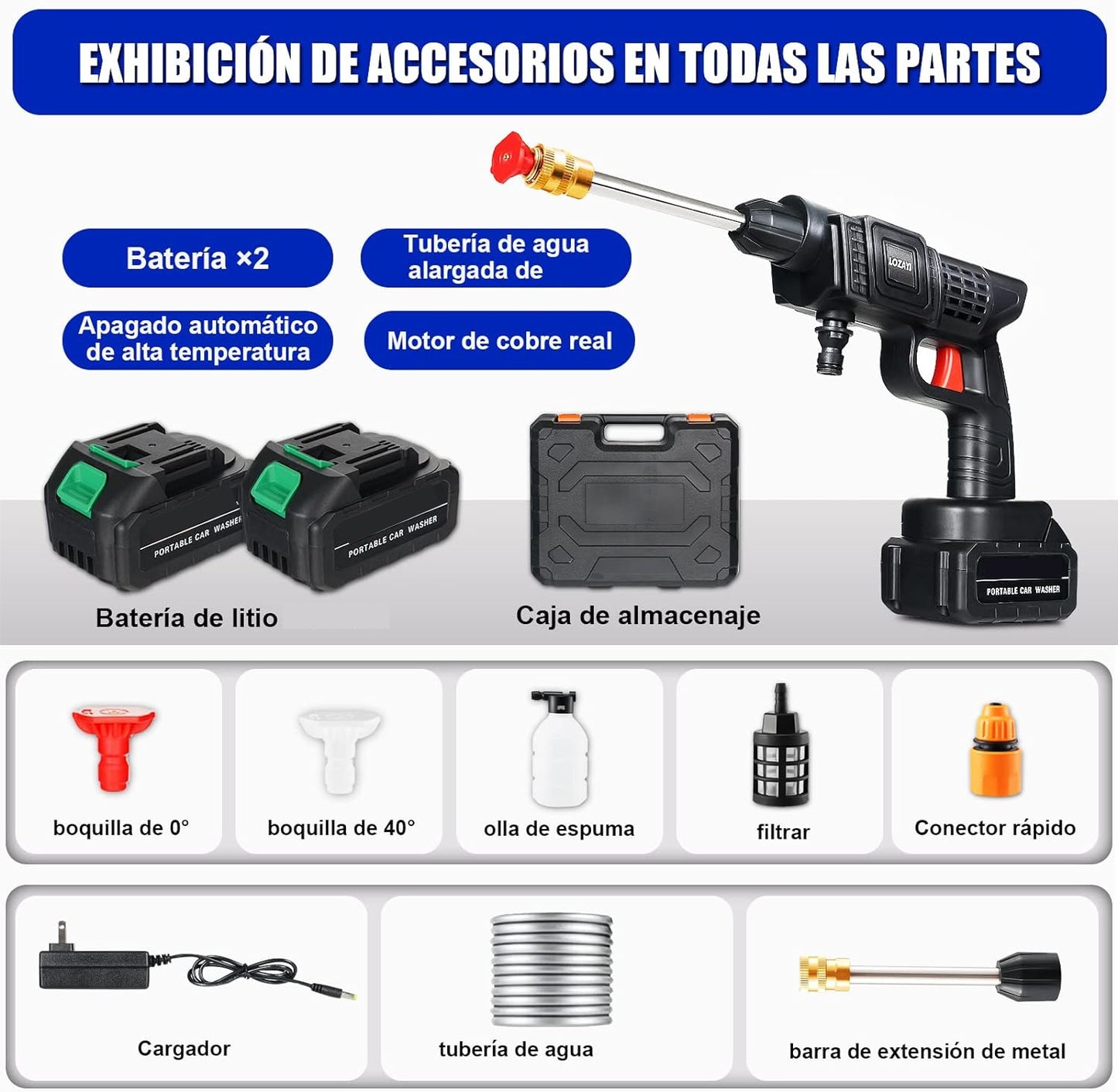Hidrolavadora Portátil de Alta Presión