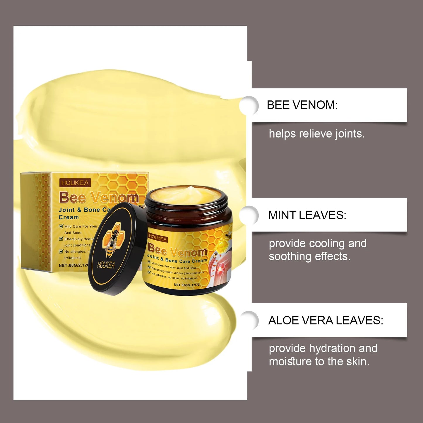 Crema Natural con Veneno de Abeja – Alivio y Regeneración en tu Piel