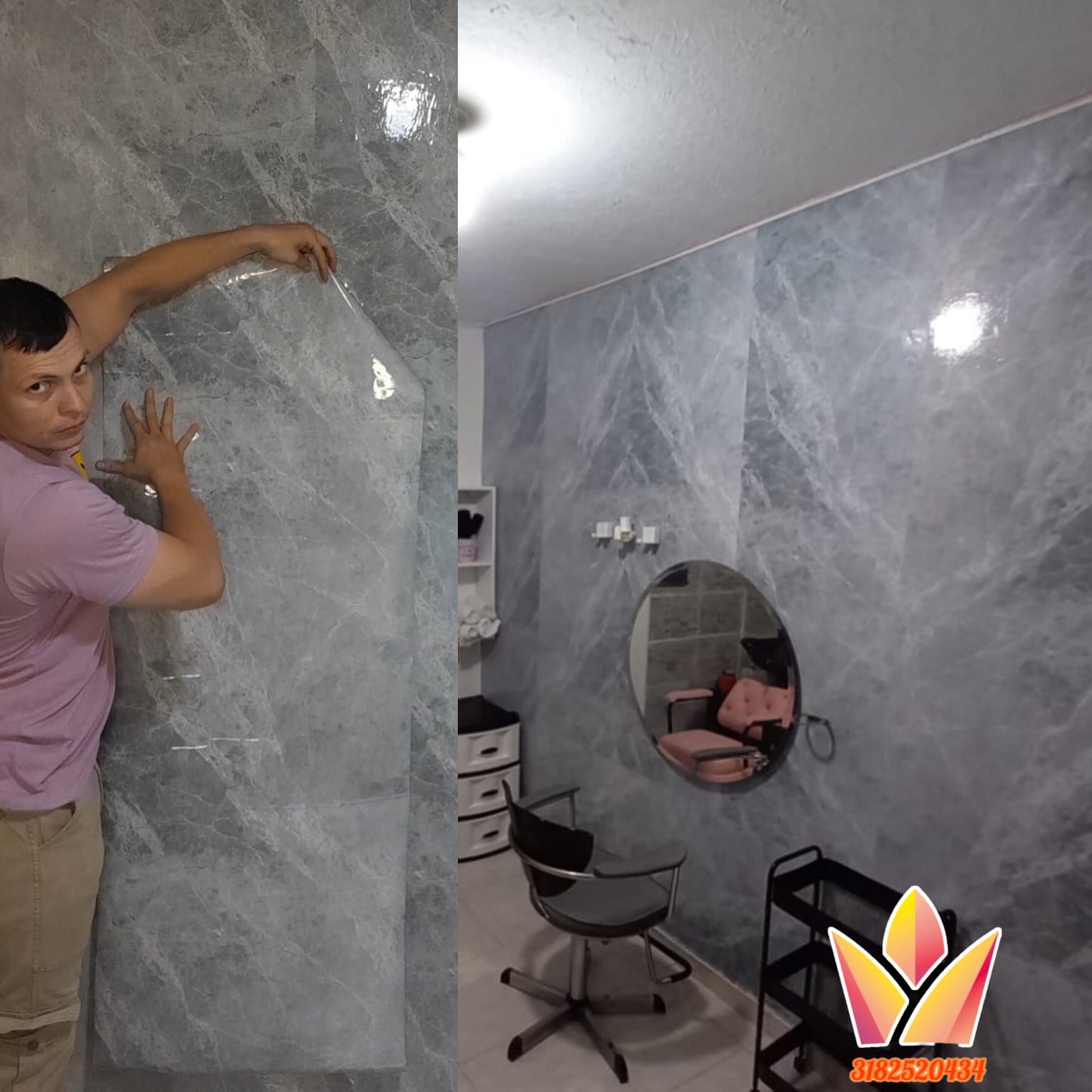 Papel Marmol Adhesivo